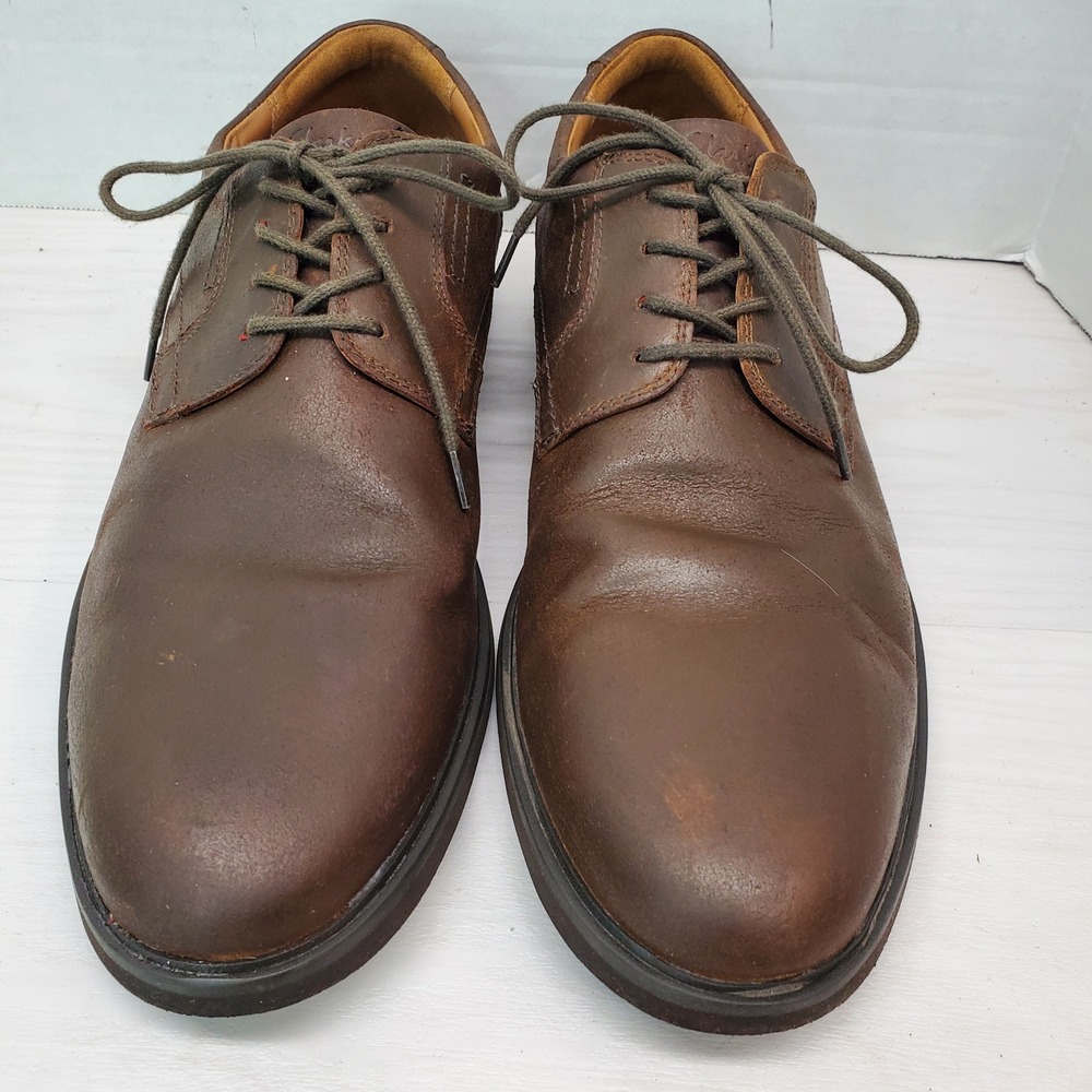 Clarks Collection Brown Leather Oxford Shoes Mens 11.5M Extreme Comfort Lace Up - Picture 3 of 16